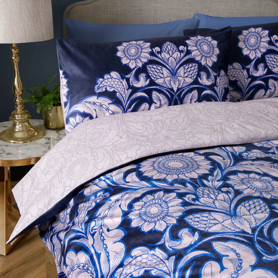 Romilly Duvet Cover Set by Laurence Llewelyn-Bowen in Blue