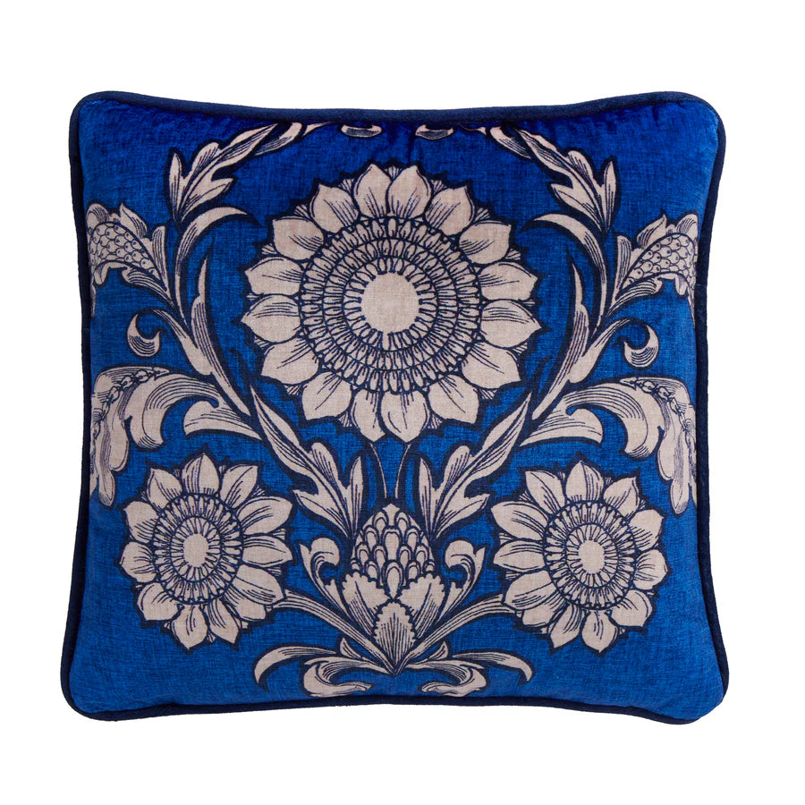 Romilly Filled Cushion by Laurence Llewelyn-Bowen in Blue