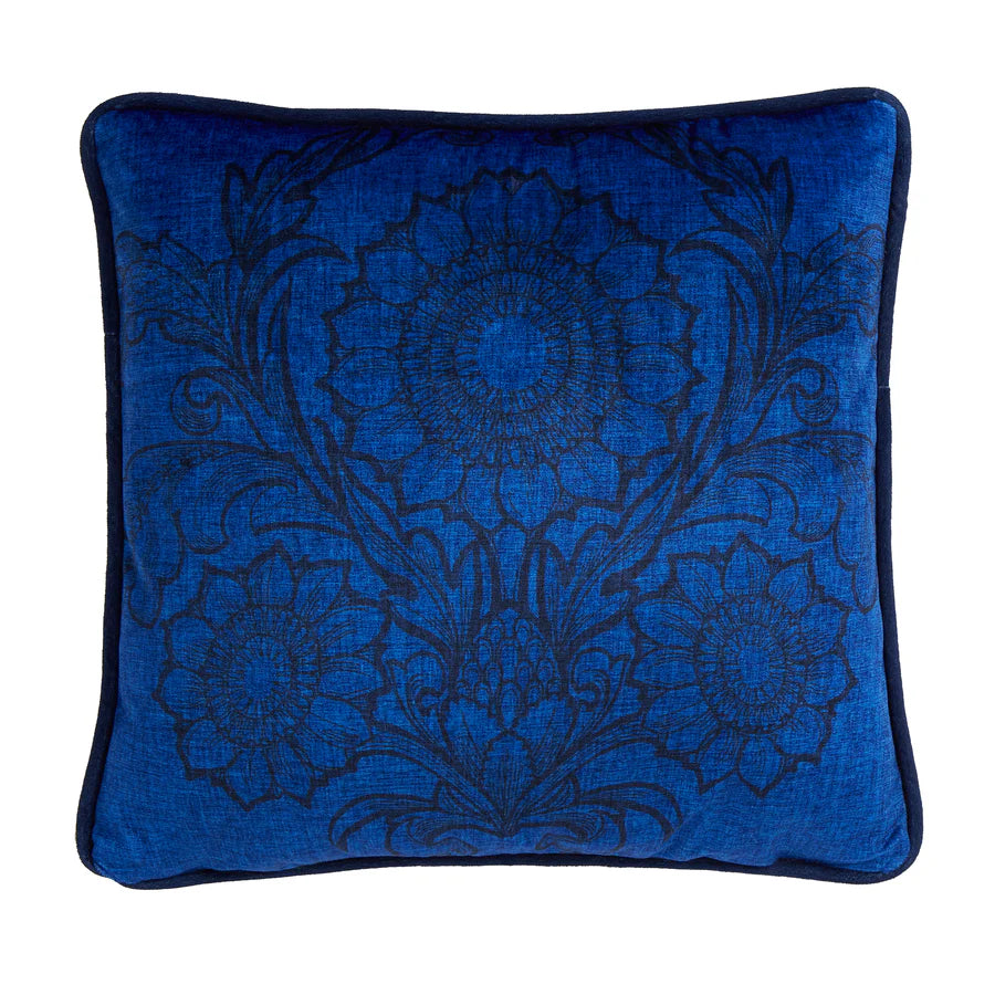 Romilly Filled Cushion by Laurence Llewelyn-Bowen in Blue