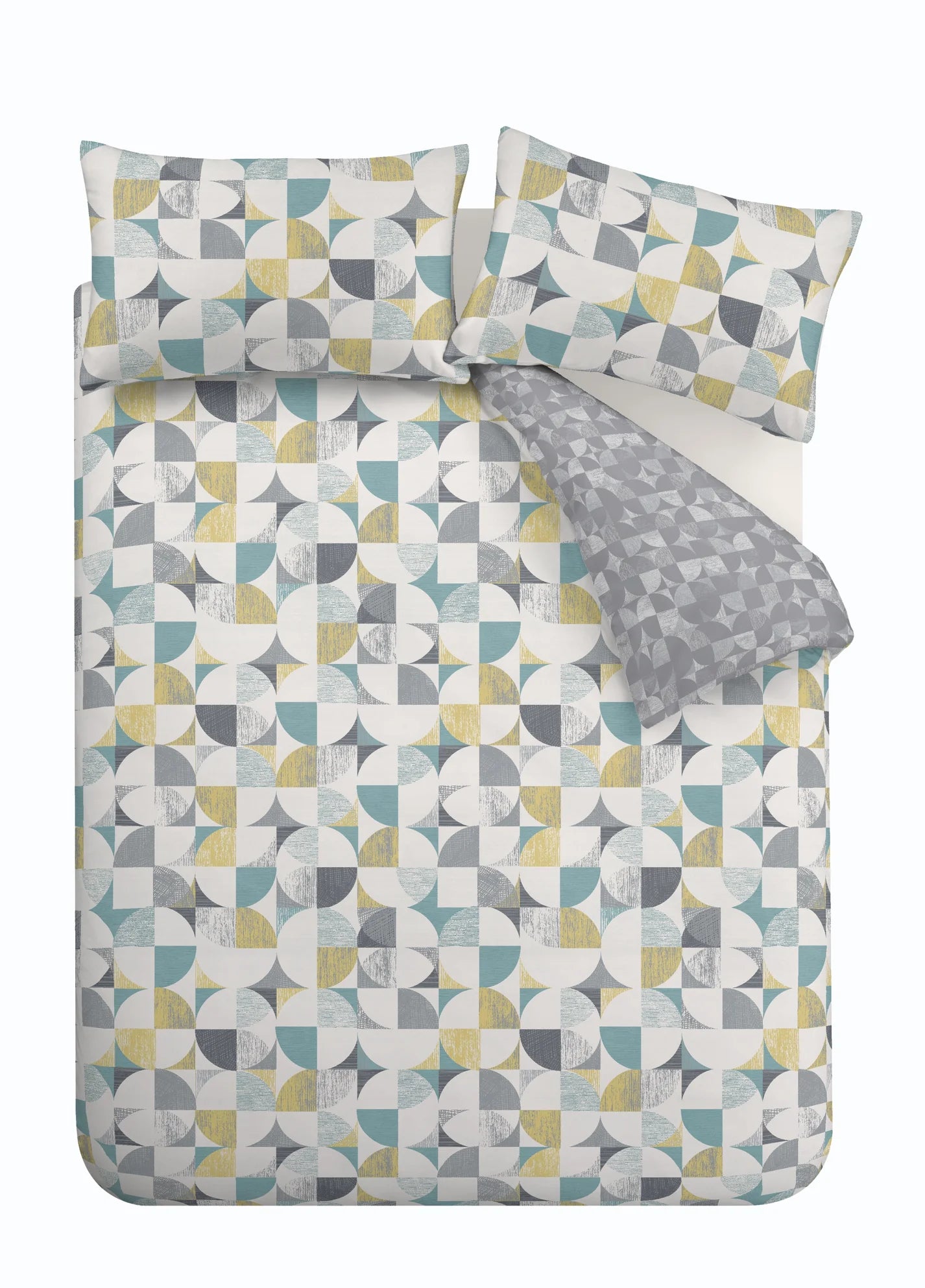 Retro Circles Geometric Duvet Cover Set by Catherine Lansfield