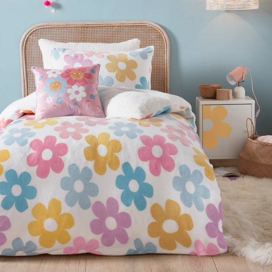 Retro Flower Duvet Cover Set by Bedlam in Multi