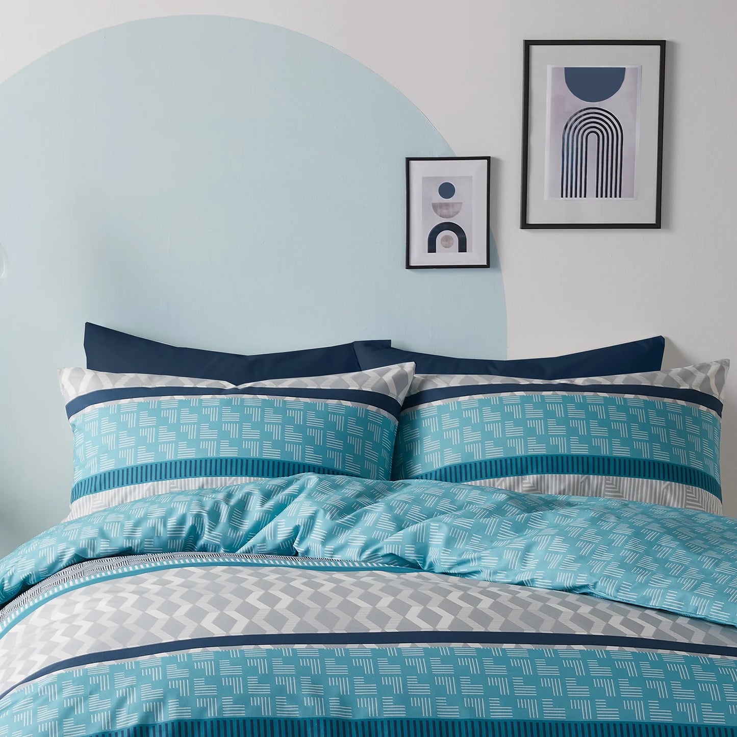 Rico Duvet Cover Set by Fusion in Teal