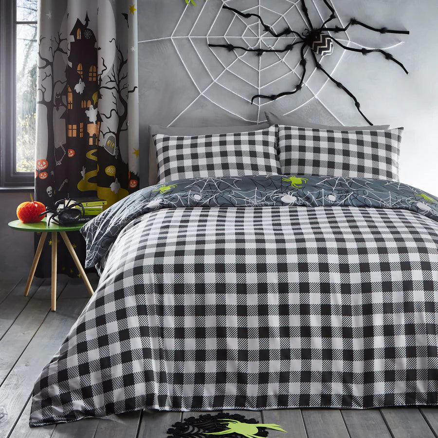 Spiders Duvet Cover Set by Bedlam in Grey