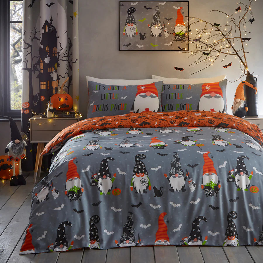 Scary Gonks Duvet Cover Set by Bedlam in Grey