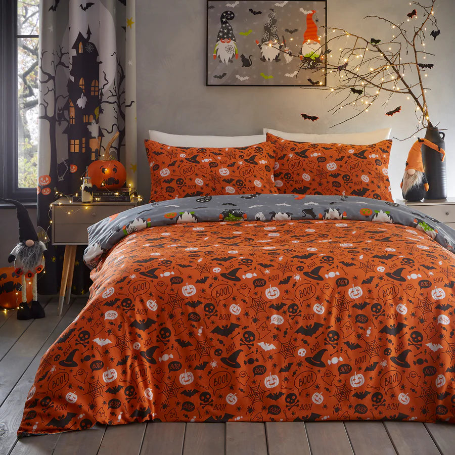 Scary Gonks Duvet Cover Set by Bedlam in Grey