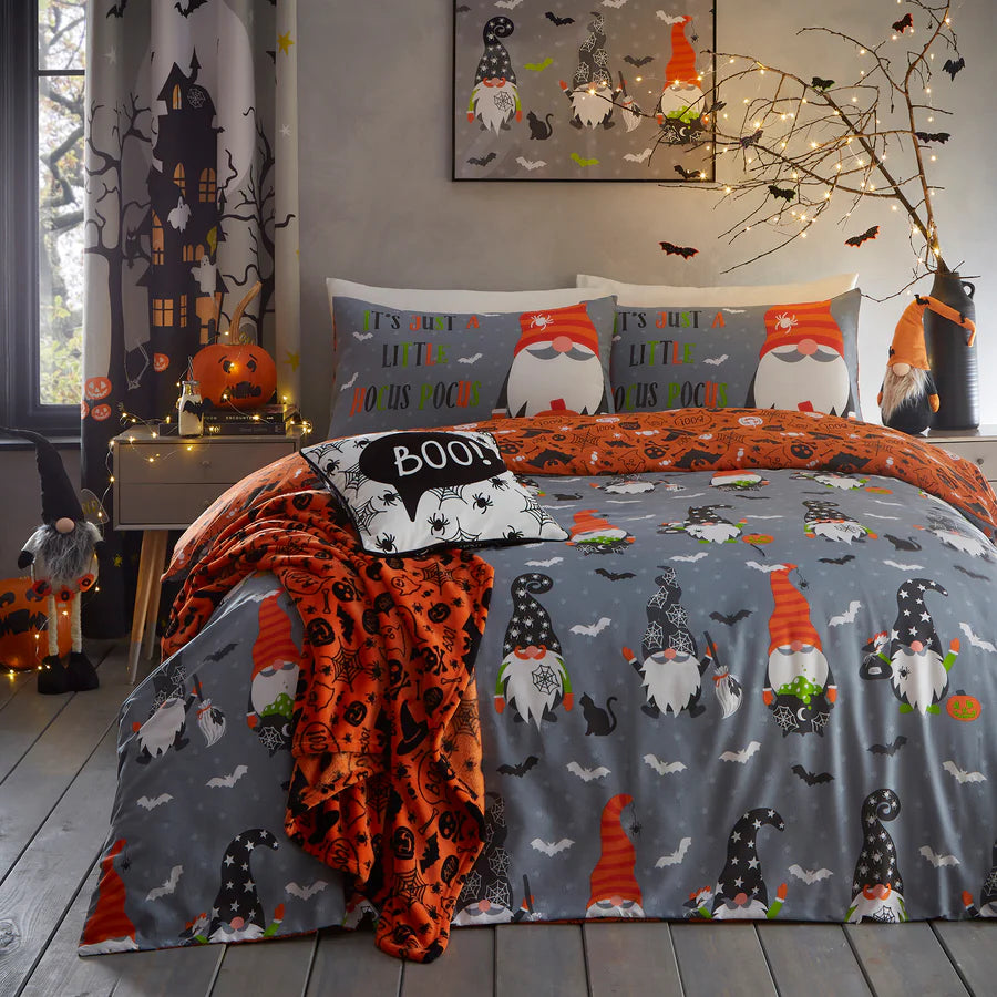 Scary Gonks Duvet Cover Set by Bedlam in Grey