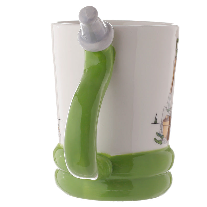 Fun Garden Hose Shaped Handle Ceramic Mug