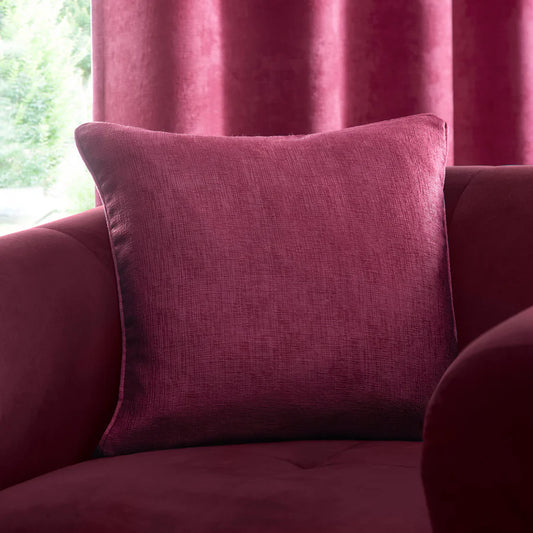 Strata Filled Cushion by Fusion in Wine