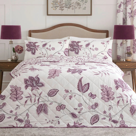 Samira Bedspread by Dreams And Drapes Design in Plum