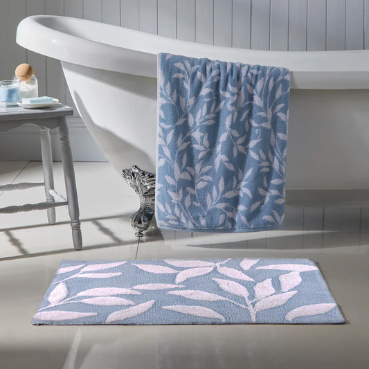 Sandringham Bath Mat by D&D Bathroom in Blue