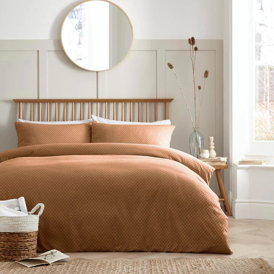 Santos Duvet Cover Set by Appletree Loft in Terracotta