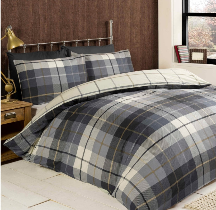 Lomond Check Flannelette Duvet Cover Set