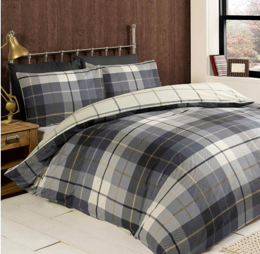 Lomond Check Flannelette Duvet Cover Set