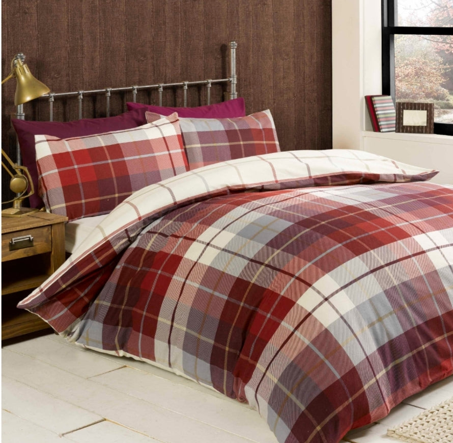 Lomond Check Flannelette Duvet Cover Set