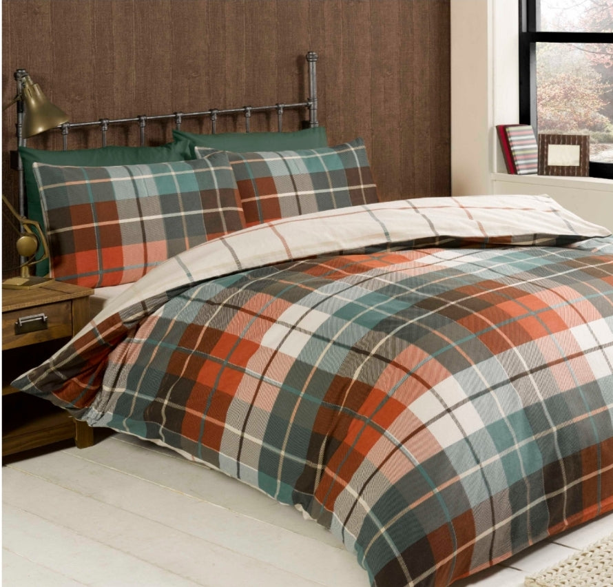 Lomond Check Flannelette Duvet Cover Set