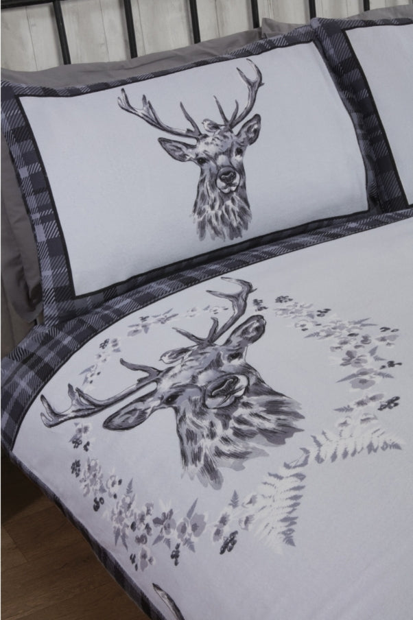 Angus Stag Flannelette Duvet Cover Set