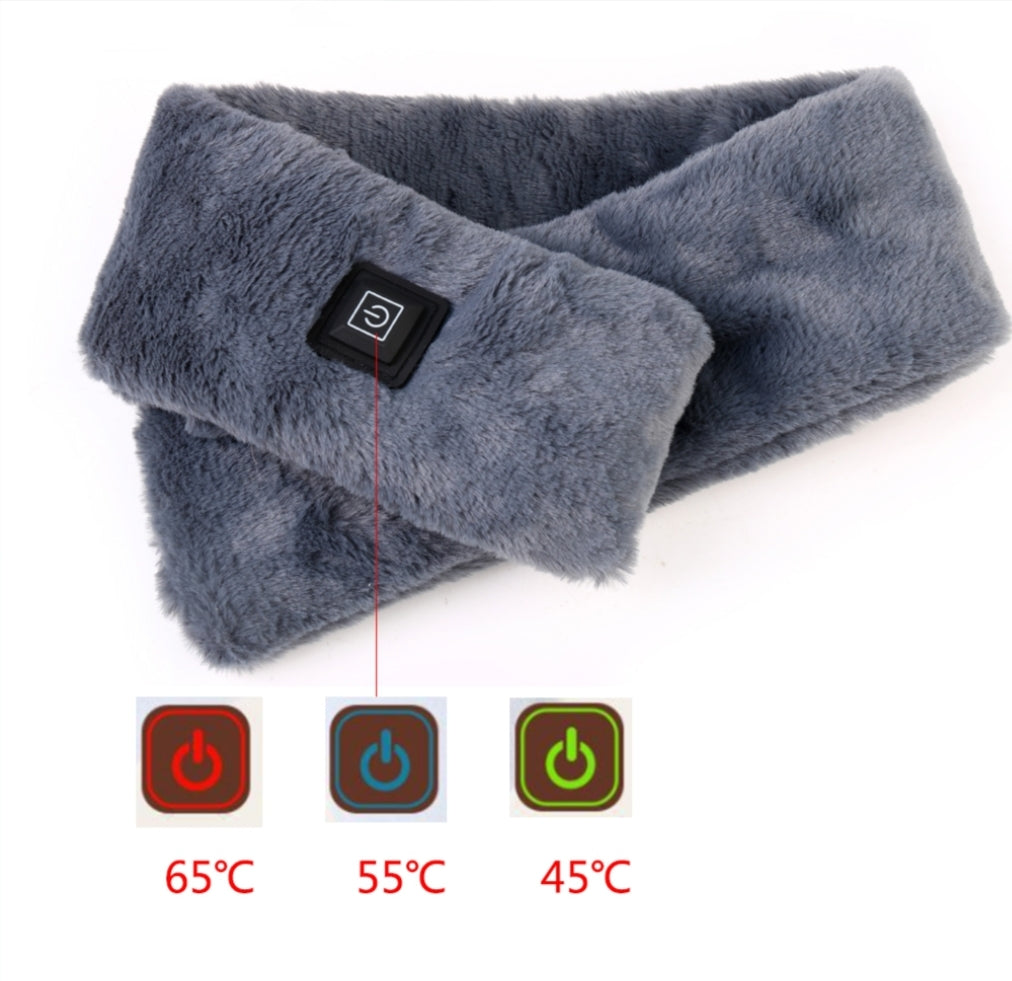 Smart Heated Scarf USB Rechargeable Warm Scarf with 3 Heating Levels