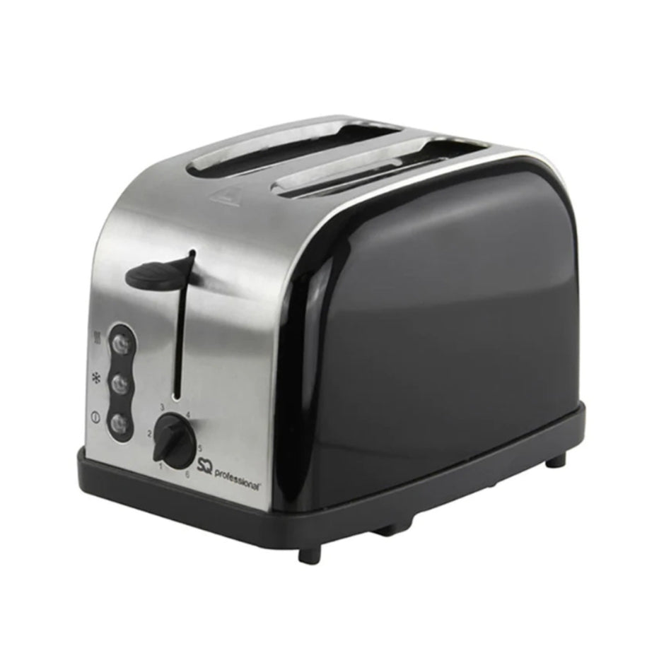 900W Metallic 2 Slice Toaster Stainless Steel Kitchen Toaster