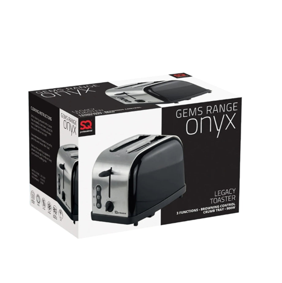 900W Metallic 2 Slice Toaster Stainless Steel Kitchen Toaster