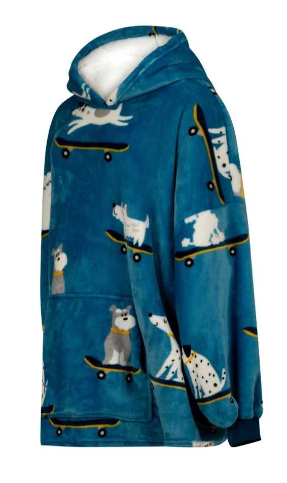 Skater Dogs Oversized Blanket Hoodie