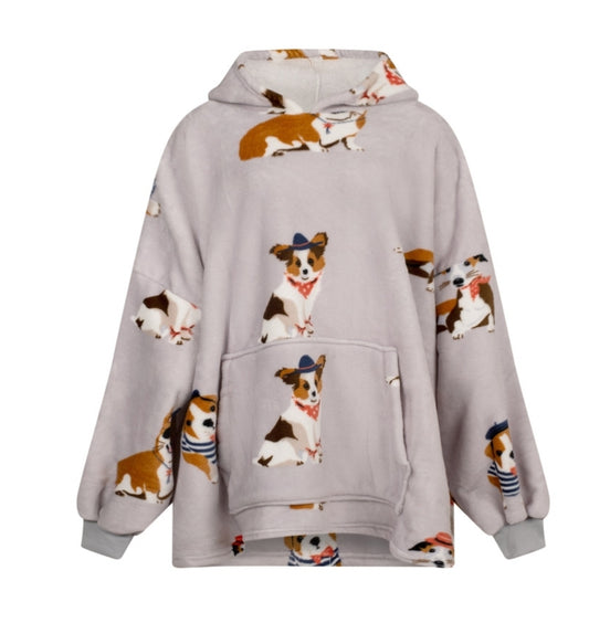 Poochies Fleece Oversized Blanket Hoodie