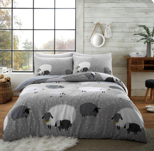 Sheep Duvet Set - Grey