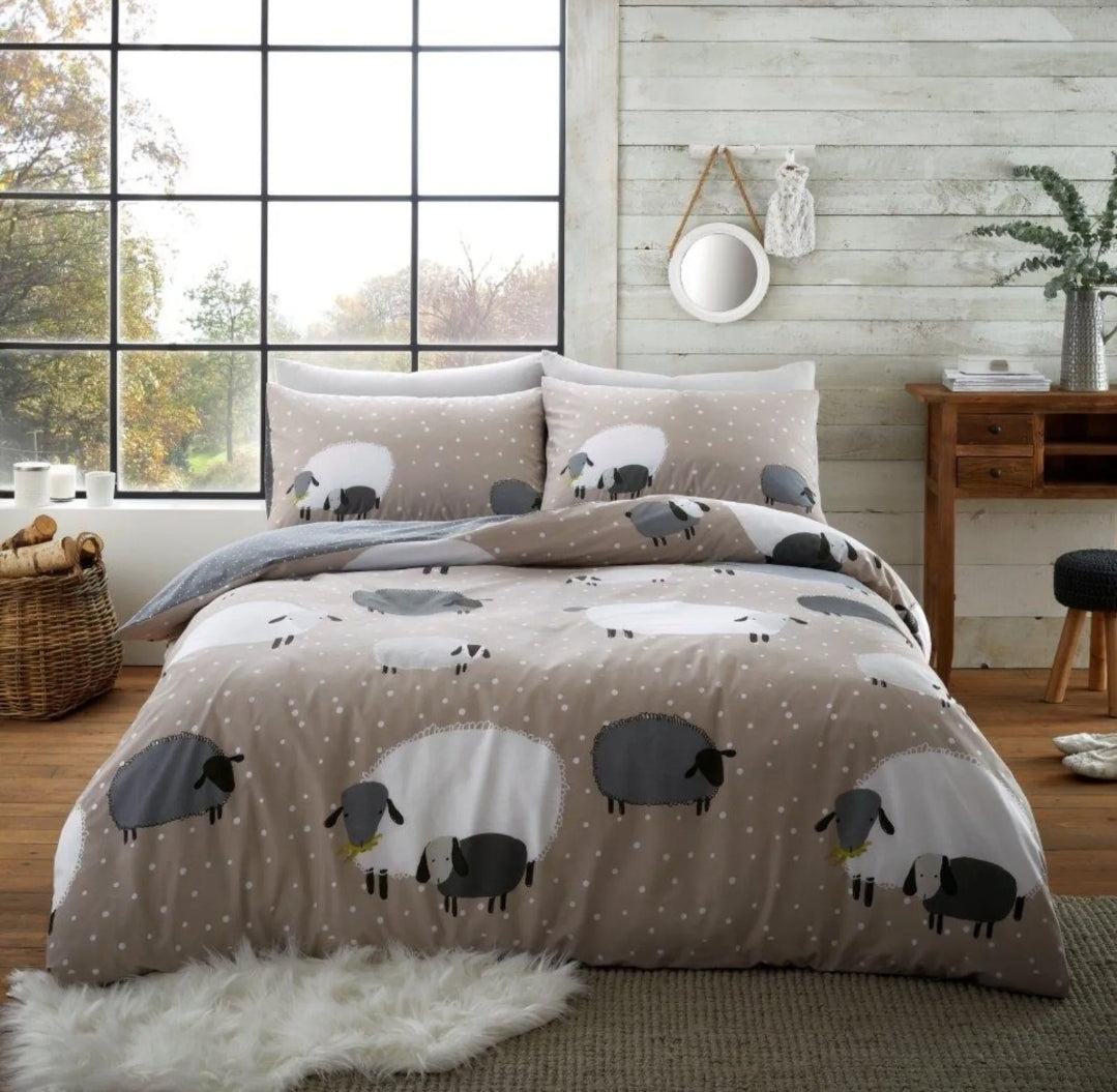 Sheep Duvet Set- Natural