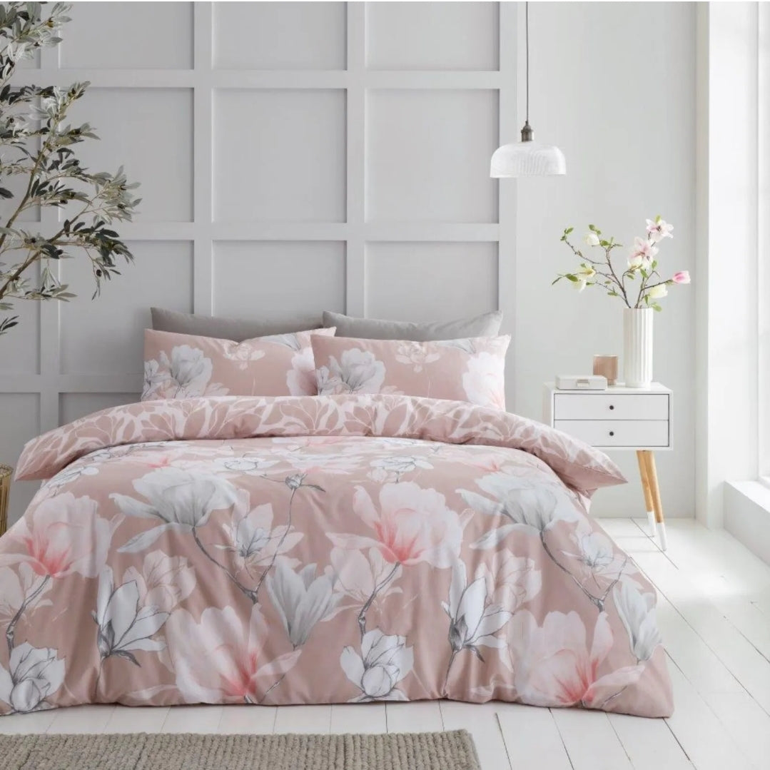 Magnolia Dream Duvet Set - Blush Pink