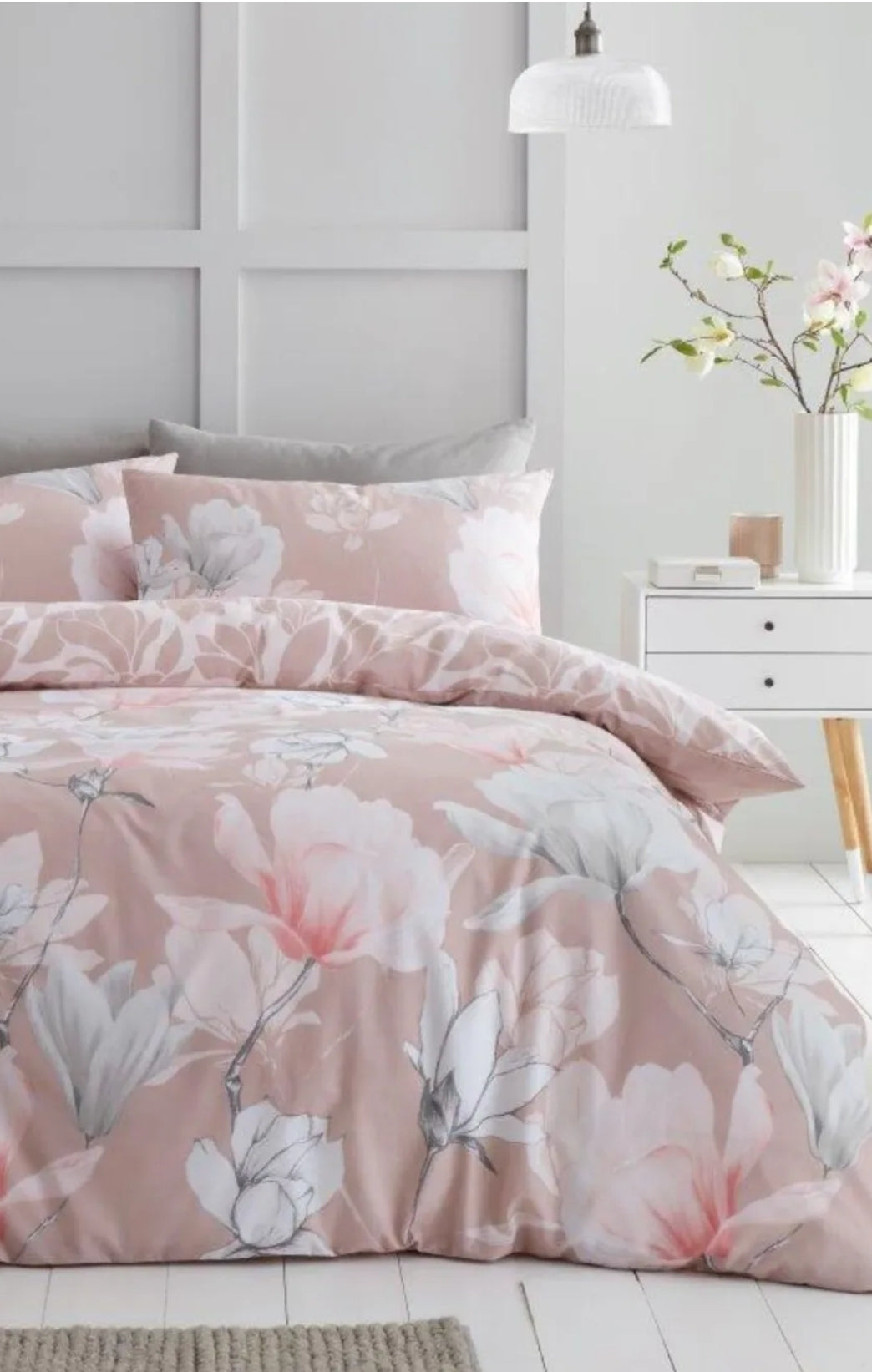 Magnolia Dream Duvet Set - Blush Pink