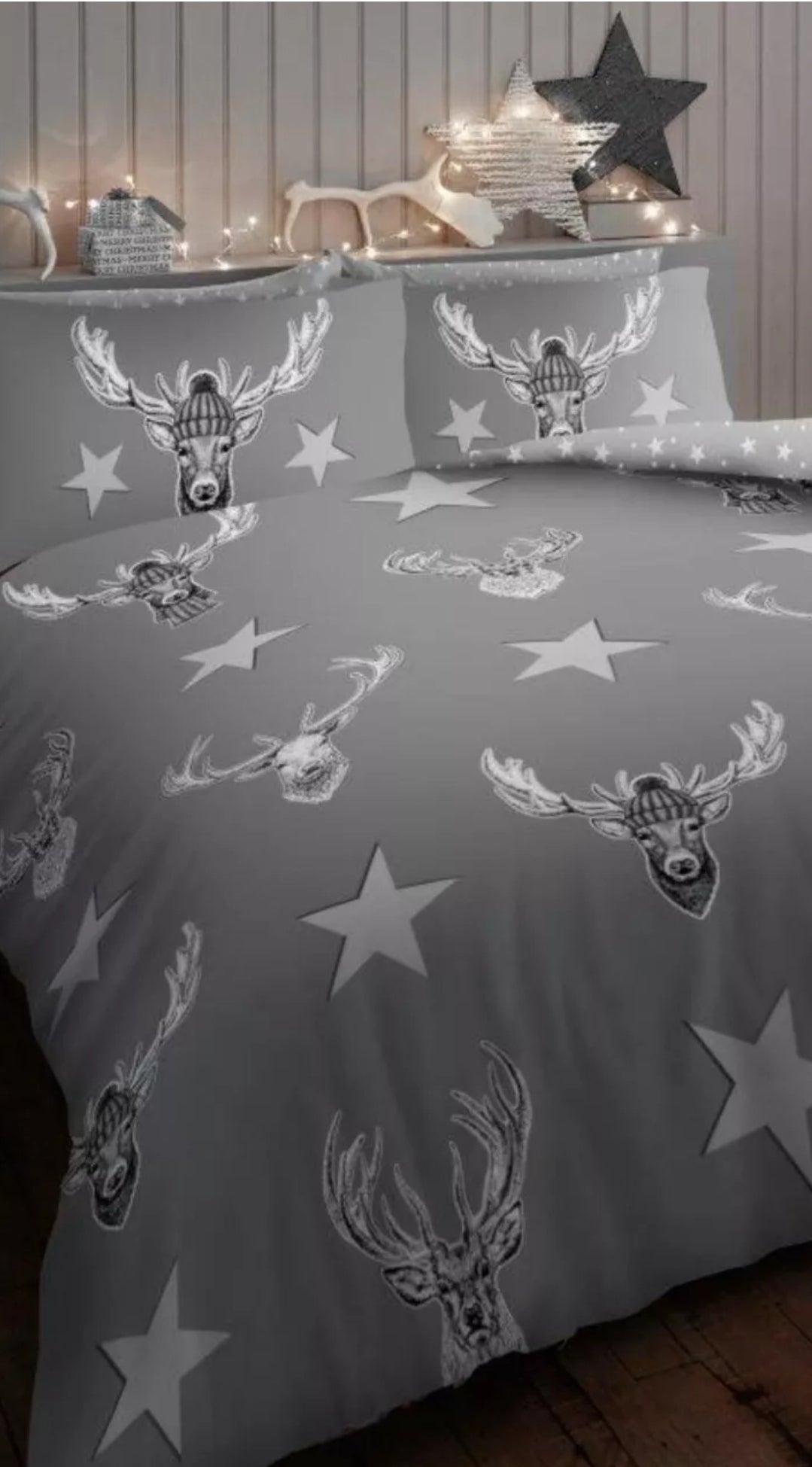 Soul Star Stag Duvet Set - Grey