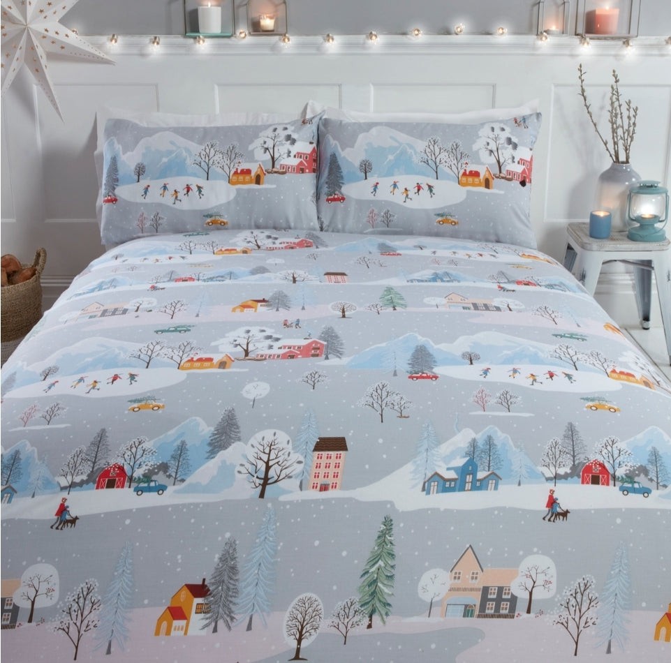 Winter Town Duvet Set