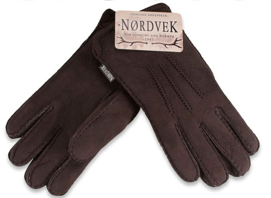 Nordvek Mens Sheepskin Gloves With 3 Point Design - 306-100