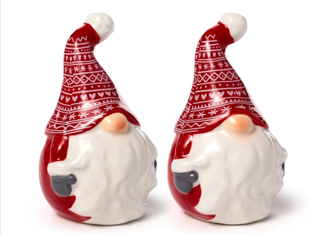 Ceramic Salt & Pepper Set - Christmas Gonk