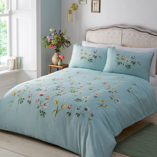 Serenity Duvet Cover Set by Appletree Heritage in Duck Egg