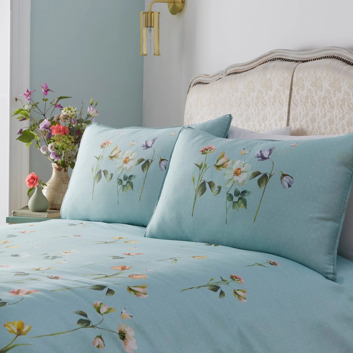 Serenity Duvet Cover Set by Appletree Heritage in Duck Egg