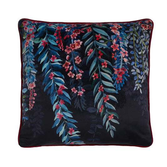 Tessa Filled Cushion by Soiree in Navy