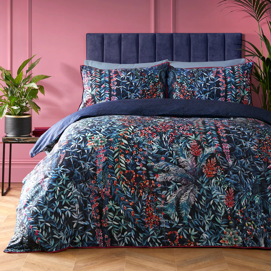 Tessa Duvet Cover Set by Soiree in Navy