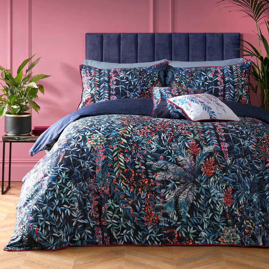 Tessa Duvet Cover Set by Soiree in Navy