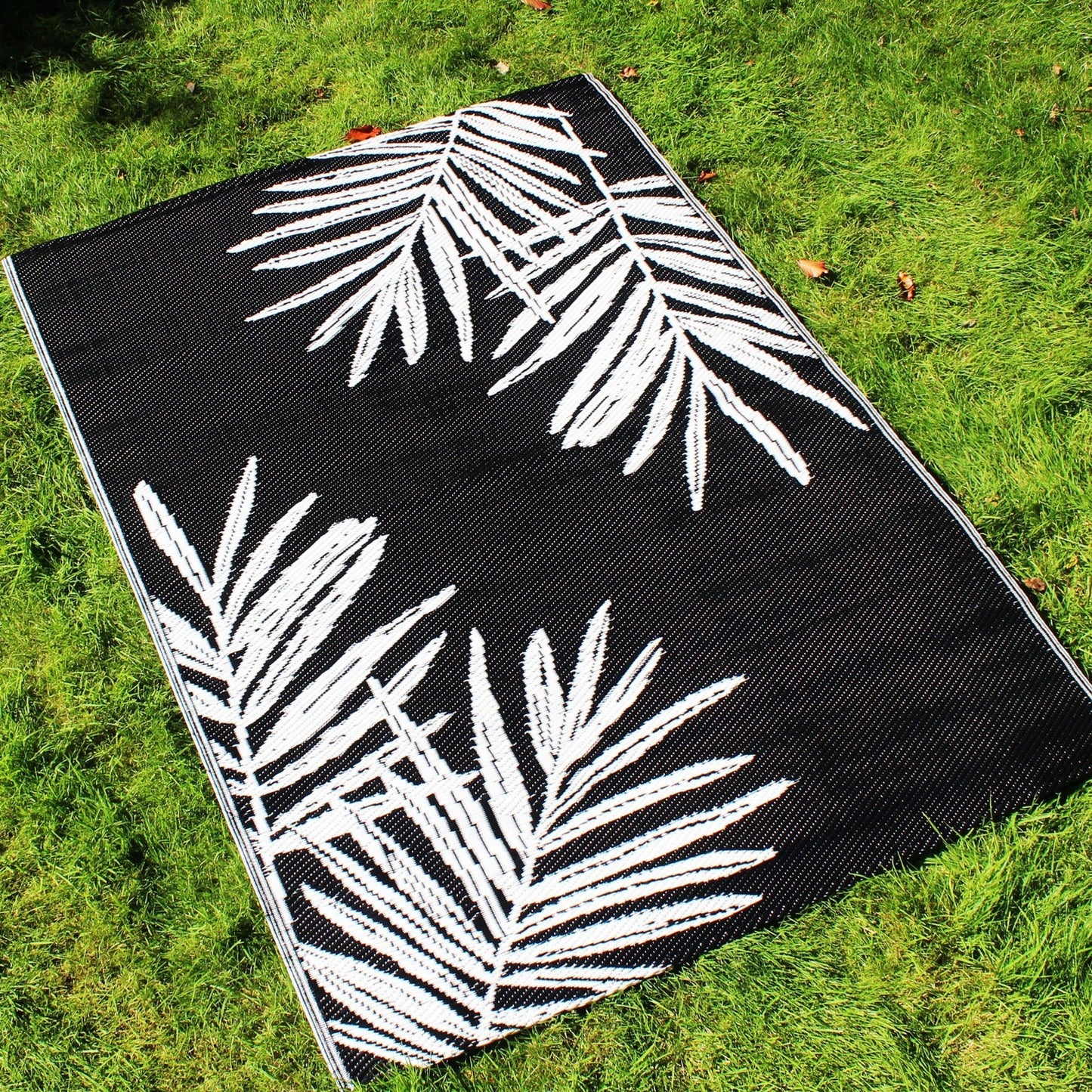 Tahiti Outdoor Rug by Dreams & Drapes Design in Black