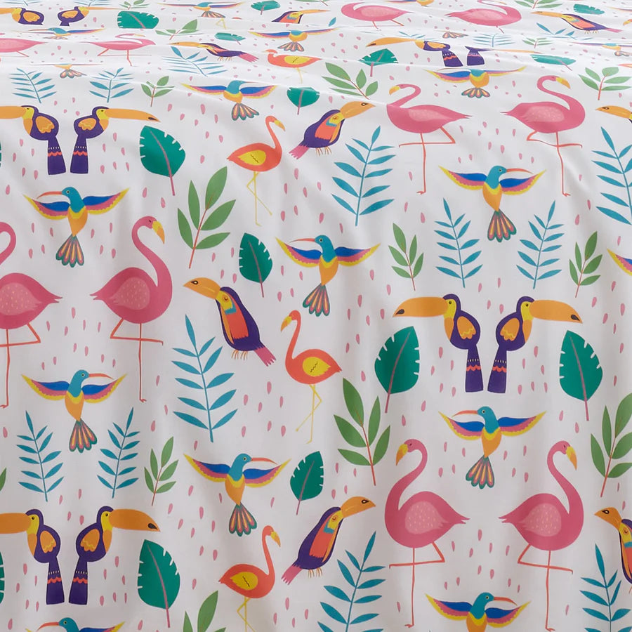 Tropical Flamingo Duvet Set by Fusion in Pink