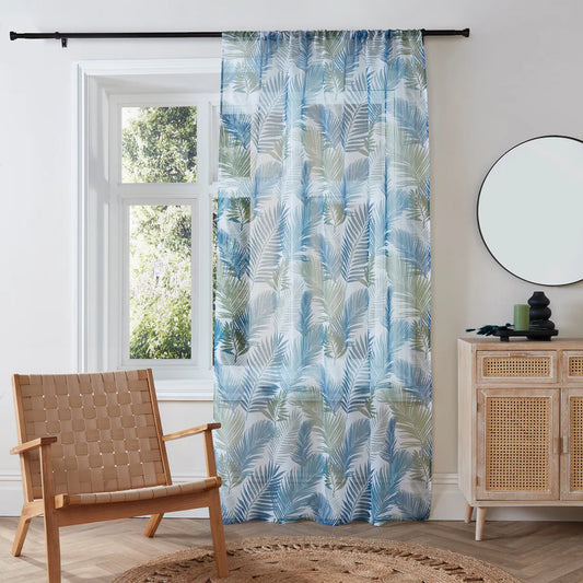 Tropical Voile Panel by Fusion in Teal