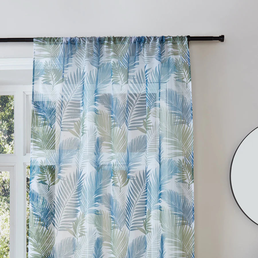 Tropical Voile Panel by Fusion in Teal