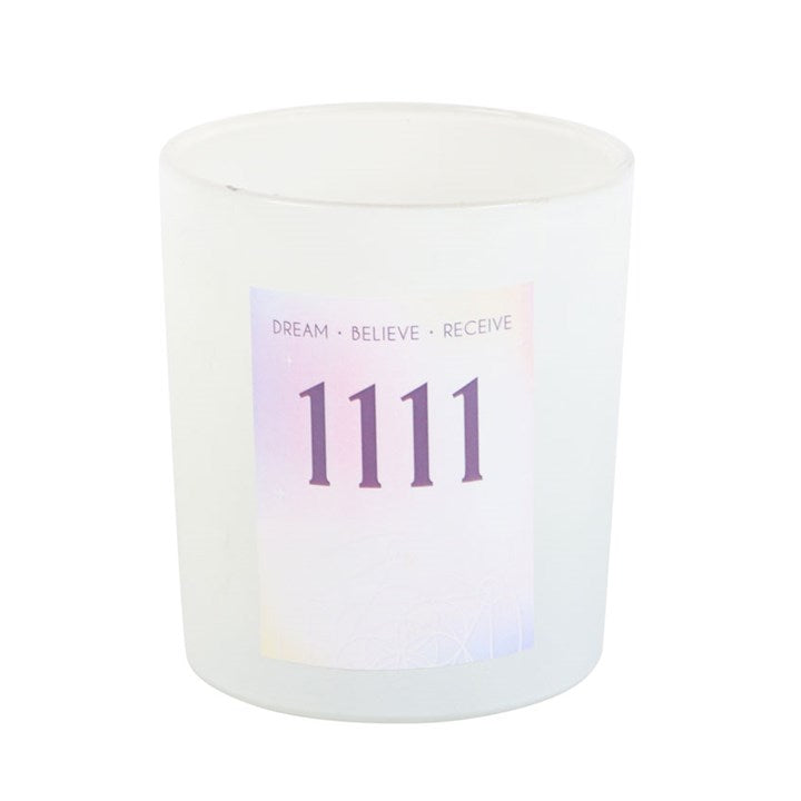 1111 Angel Number Crystal Chip Candle