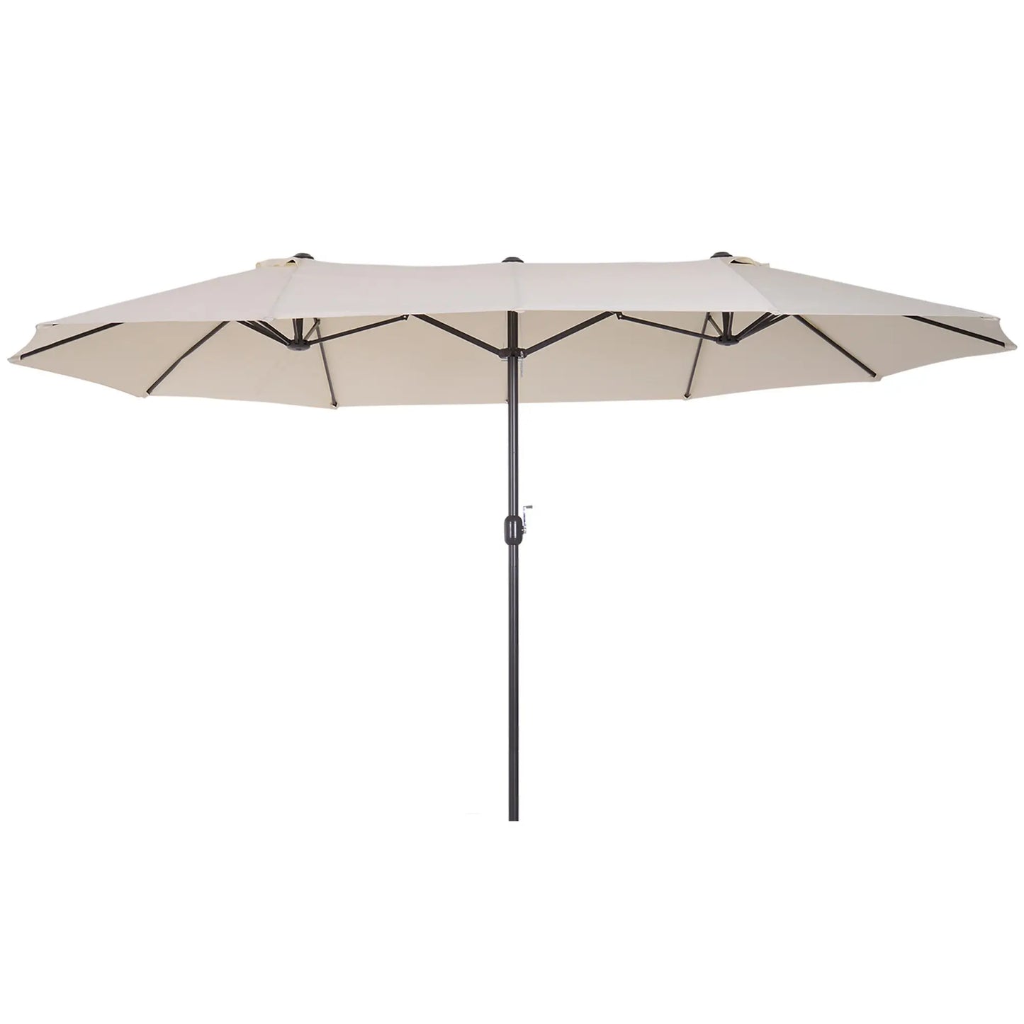 4.6m Double Garden Parasol - Beige
