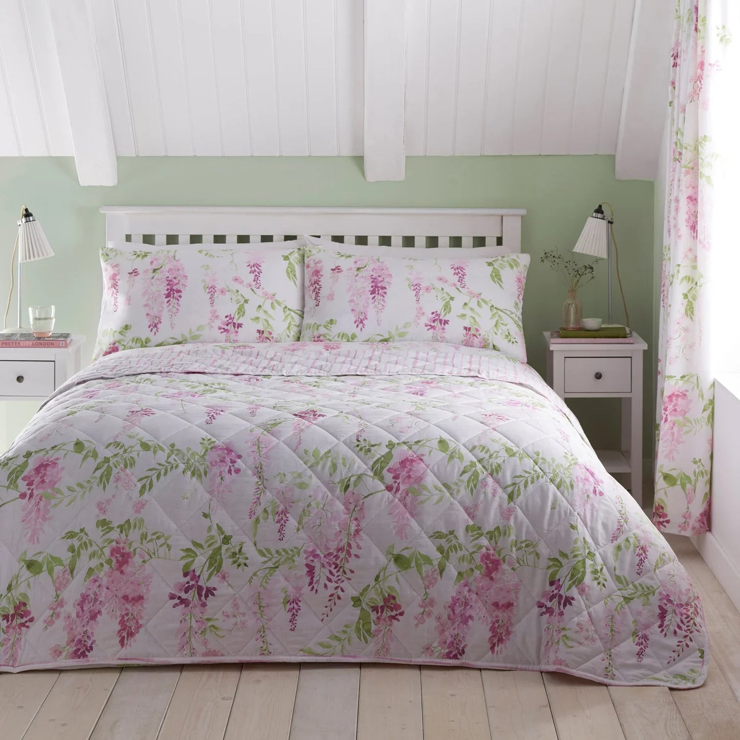 Wisteria Duvet Cover Set by Dreams & Drapes Design in Pink