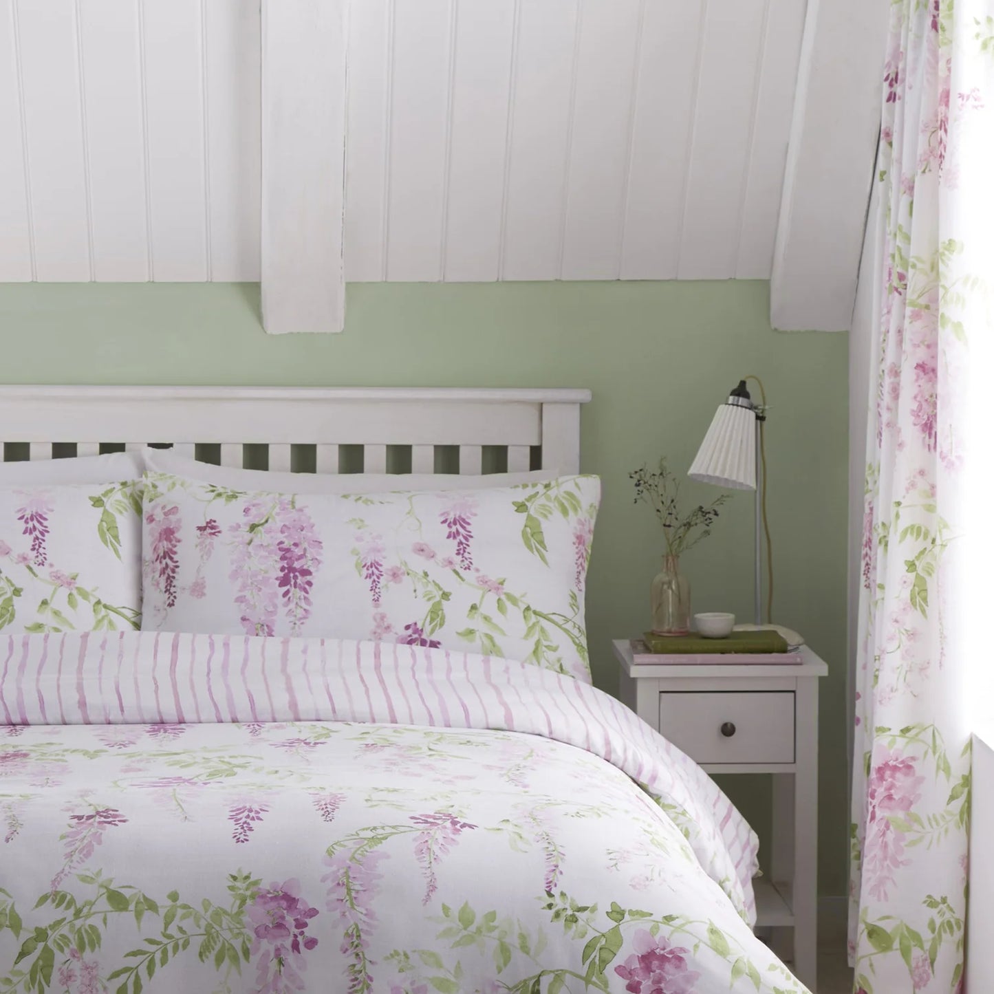 Wisteria Duvet Cover Set by Dreams & Drapes Design in Pink