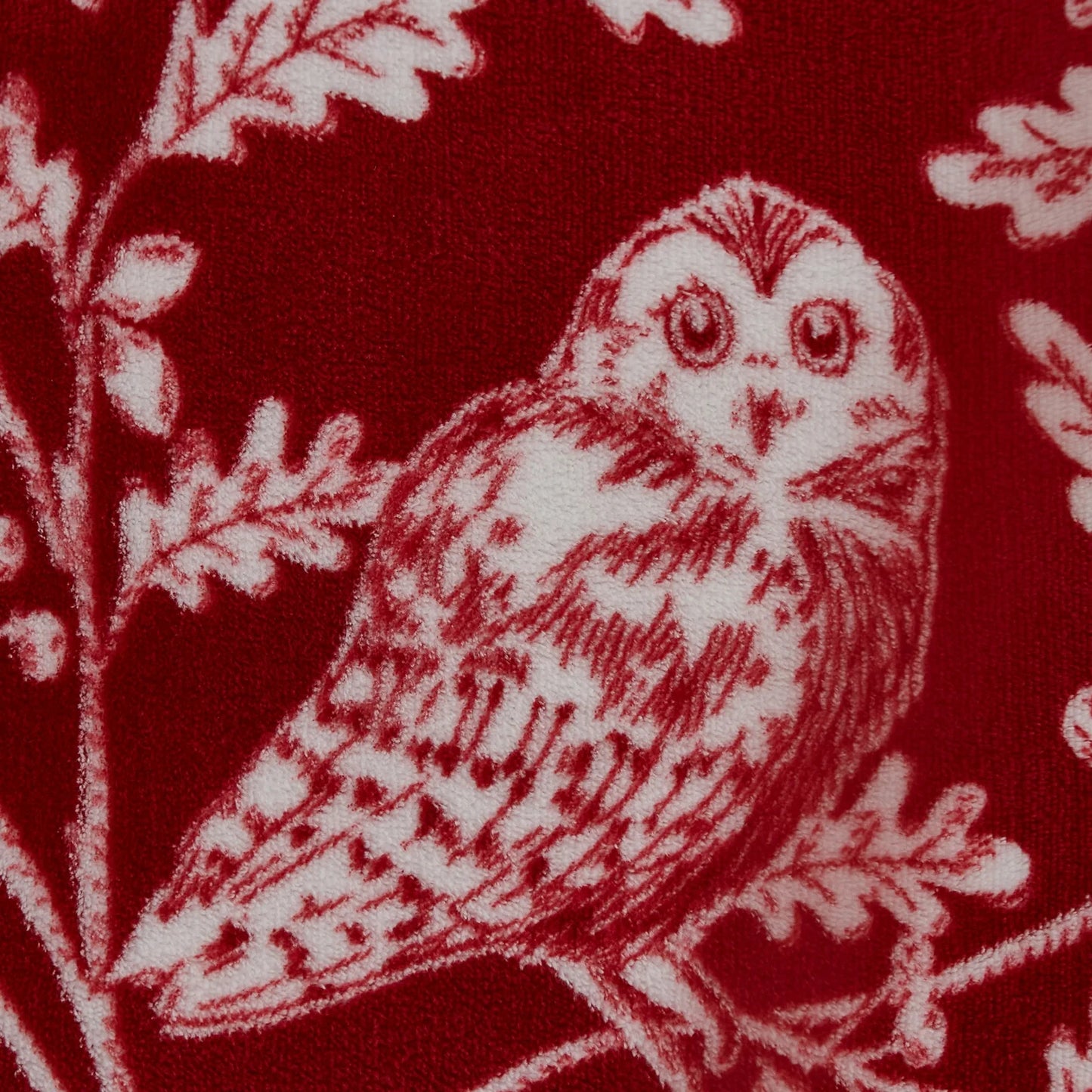 Woodland Owls Duvet Cover Set by D&D Lodge in Red