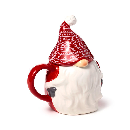 Ceramic Lidded Mug - Christmas Gonk