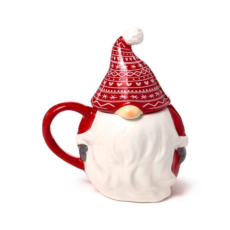 Ceramic Lidded Mug - Christmas Gonk