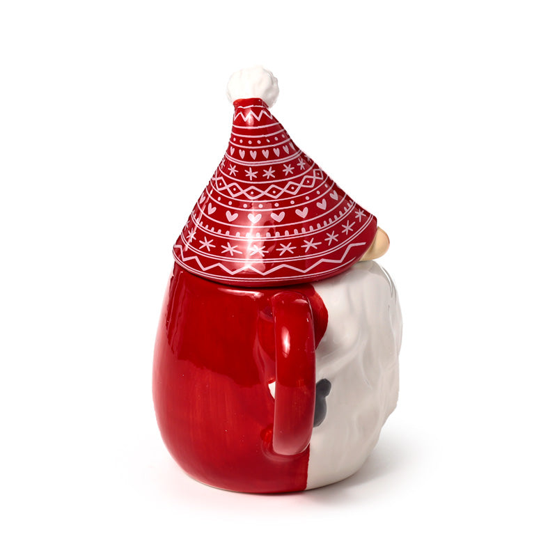 Ceramic Lidded Mug - Christmas Gonk